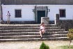 Suzi on steps